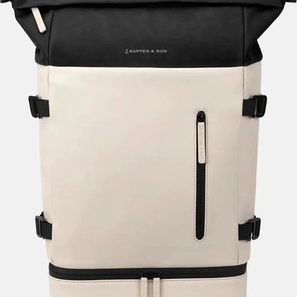 Kapten & Son Rugzak Helsinki Before Cream Black 19 Inch