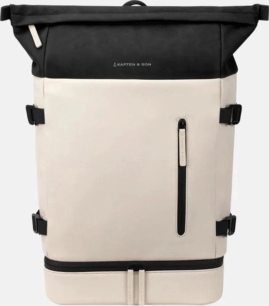 Kapten & Son Rugzak Helsinki Before Cream Black 19 Inch