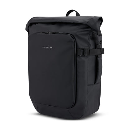 Kapten & Son Rugzak Lisbon All Black 16 Inch