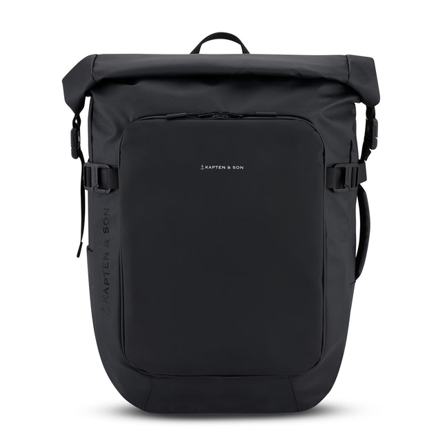 Kapten & Son Rugzak Lisbon All Black 16 Inch