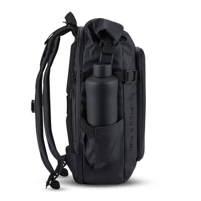Kapten & Son Rugzak Lisbon All Black 16 Inch