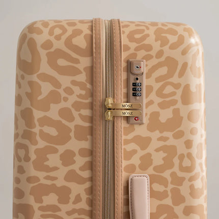 MOSZ Dames Grote Koffer Beige Luipaard - 76 cm - Lauren