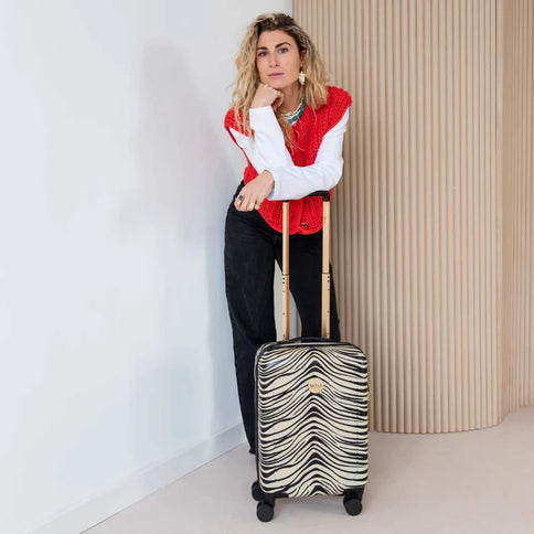 MOSZ Dames handbagage koffer - 55 cm - Lauren - Zebra