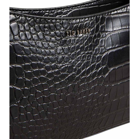 Ted Baker Stinny Croc Effect Baguette Bag Black