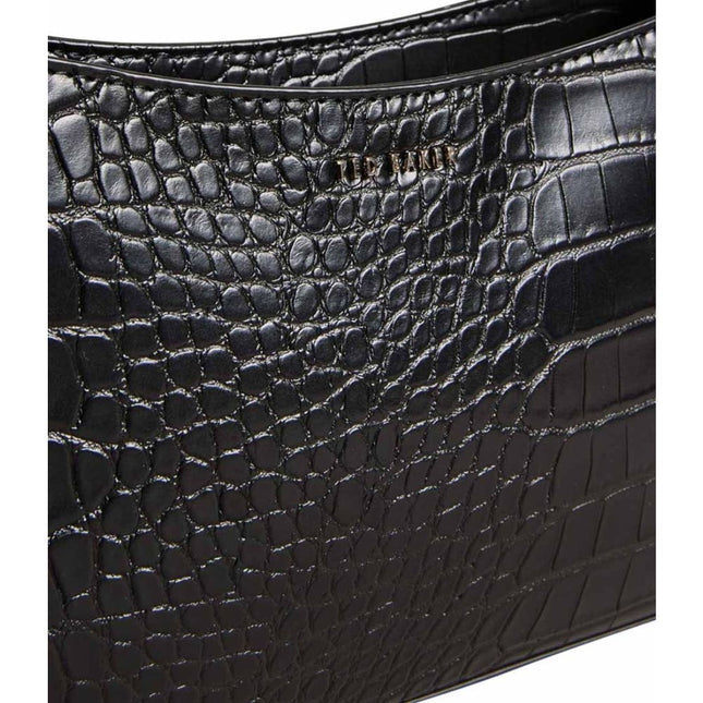 Ted Baker Stinny Croc Effect Baguette Bag Black