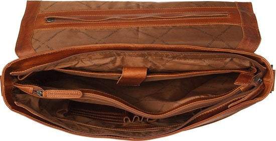 The Chesterfield Brand Imperia Laptoptas Waxed Pull Up  15.6 Inch