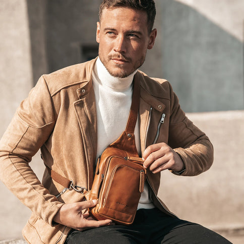 The Chesterfield Brand Leren Crossbody Tas Riga