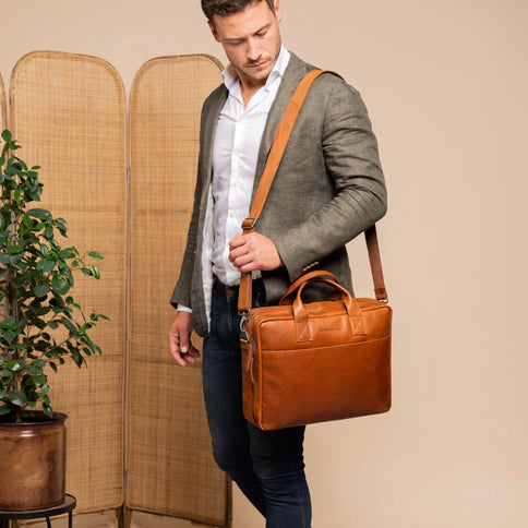 The Chesterfield Brand Leren Laptoptas Frazer