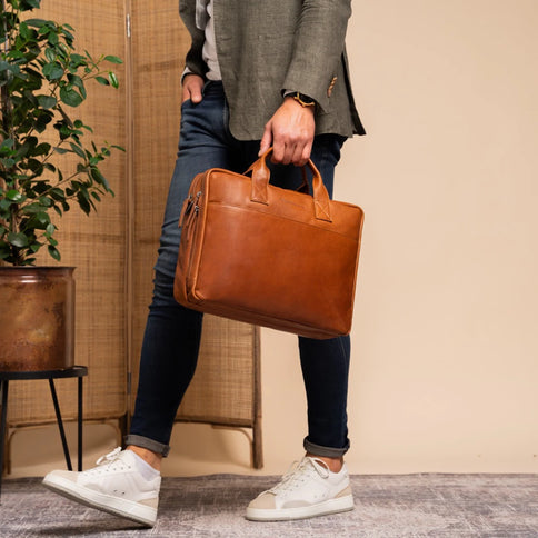 The Chesterfield Brand Leren Laptoptas Frazer