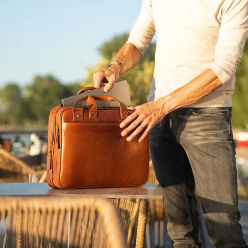 The Chesterfield Brand Leren Laptoptas Iseo