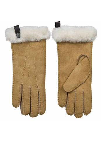 Van Buren Lamsvacht Dames Handschoenen Camel