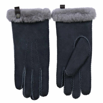 Van Buren Lamsvacht Dames Handschoenen Grijs