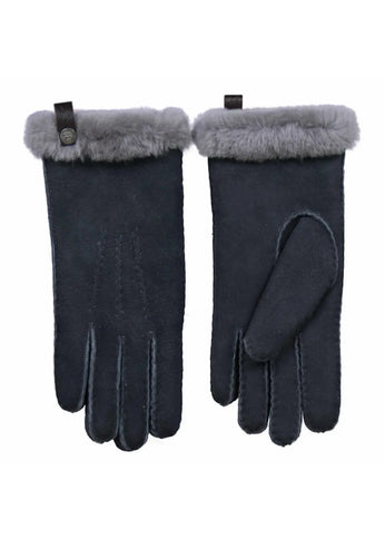 Van Buren Lamsvacht Dames Handschoenen Grijs