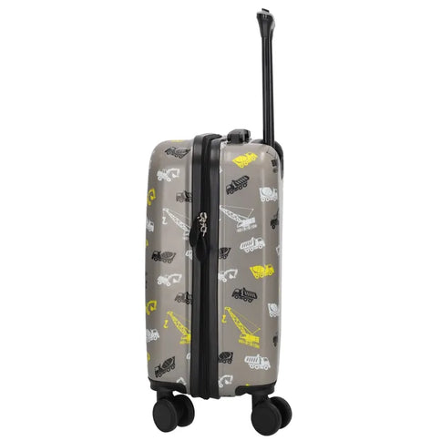 Zebra Avonturier Kinder Koffer Construction Grijs