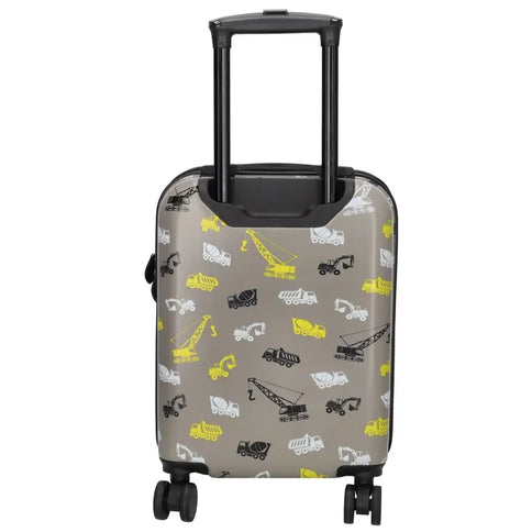Zebra Avonturier Kinder Koffer Construction Grijs