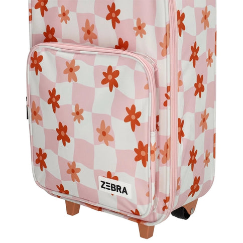 Zebra Avonturier Kinder Koffer Flower Old Pink