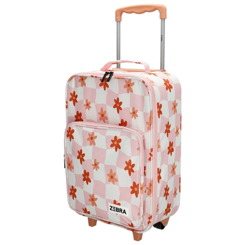 Zebra Avonturier Kinder Koffer Flower Old Pink