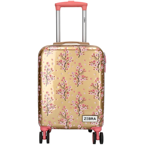 Zebra Avonturier Kinder Koffer Flowers Goud