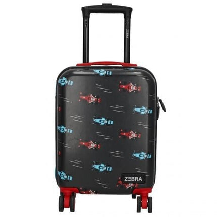 Zebra Avonturier Kinder Koffer Raceauto Zwart