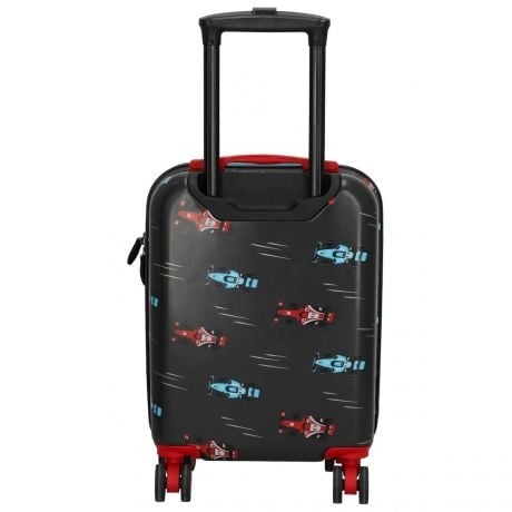 Zebra Avonturier Kinder Koffer Raceauto Zwart