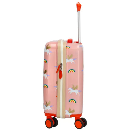 Zebra Avonturier Kinder Koffer Unicorn Roze