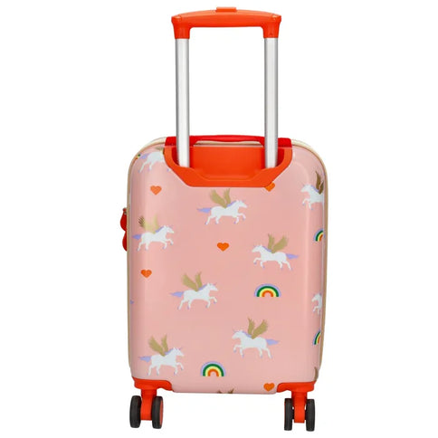 Zebra Avonturier Kinder Koffer Unicorn Roze