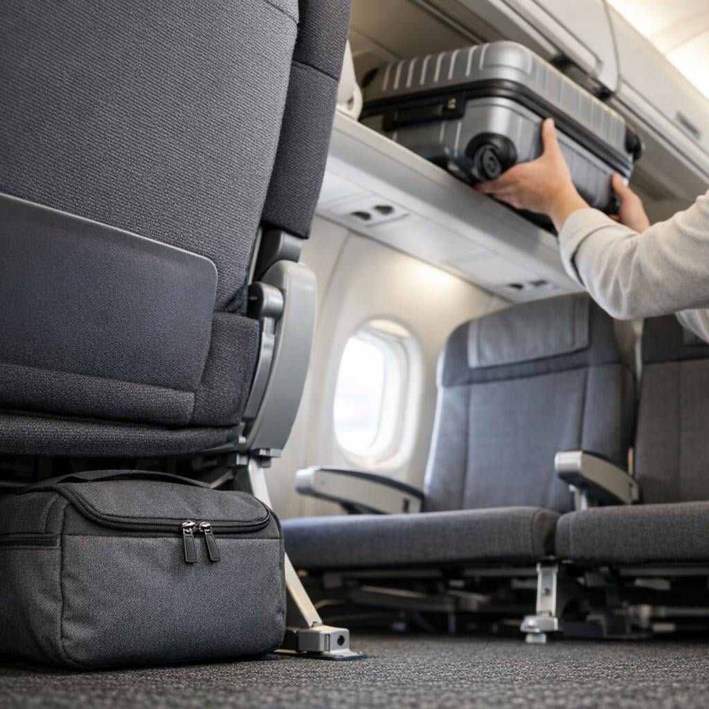 Verschil tussen underseat en handbagage | Uitleg + tips