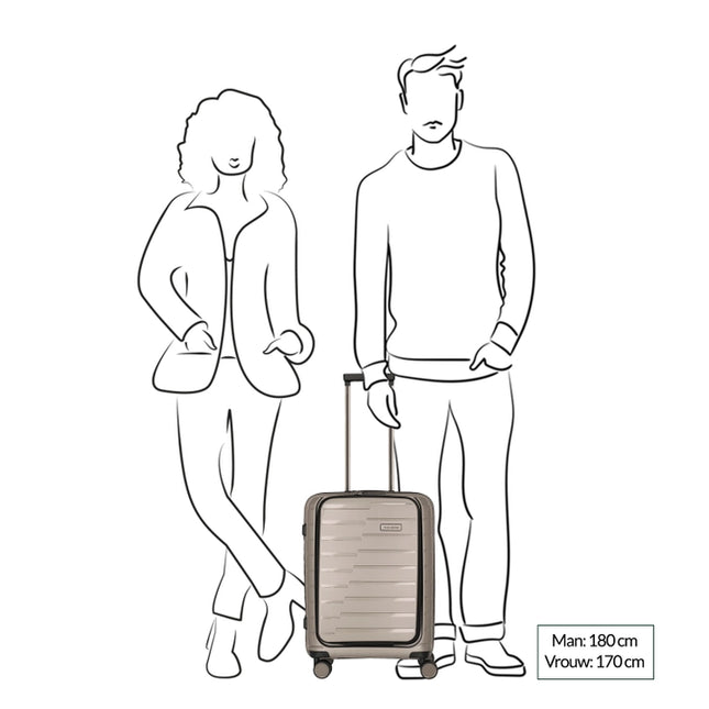 Travelite Air Base 4 Wiel Trolley 55 Front-Pocket Superlight