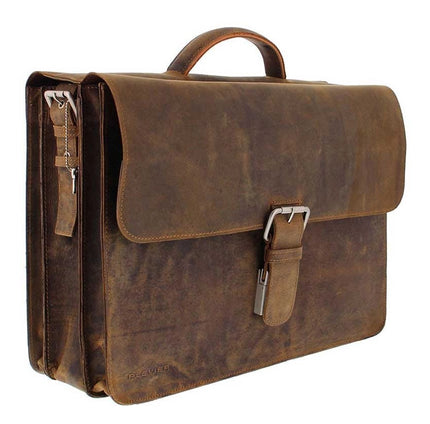 Plevier Zeppelin Old school Bag 17.3 Inch Bruin