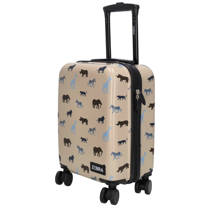 Zebra Avonturier Kinder Koffer Hardcase Safari Camel