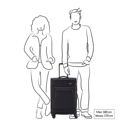Travelite Chios Carrinho de 4 Rodas Trolley M 67 cm