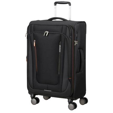 American Tourister Wanderlite Spinner M 73/81 liter TSA Expandable 68x43x29/32 cm Shadow Black