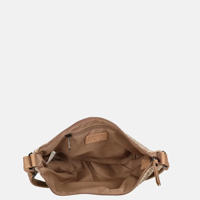Enrico Benetti Raffia Banana Crossbody Tas