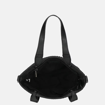 Enrico Benetti Raffia handtas S zwart