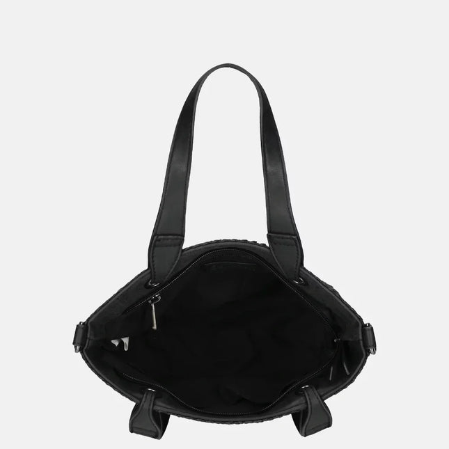 Enrico Benetti Raffia handtas S zwart