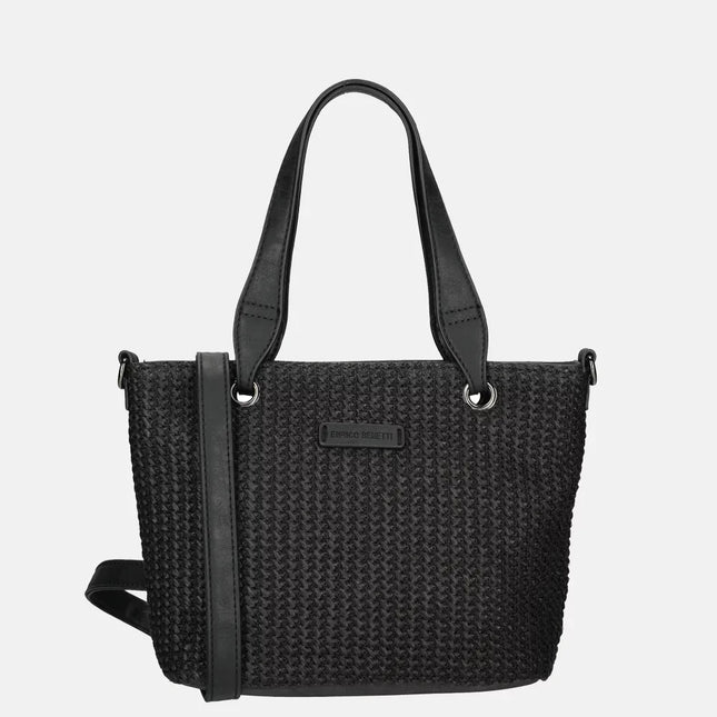 Enrico Benetti Raffia handtas S zwart