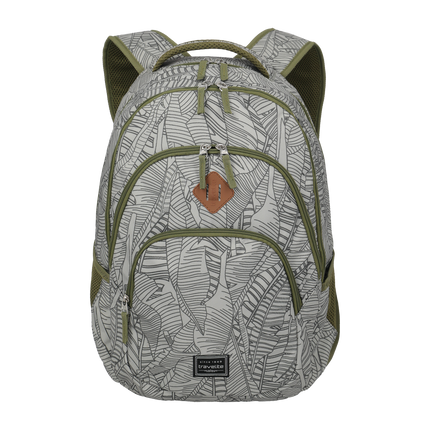 Travelite Basics plecak Melange 15 cali Szary nadruk