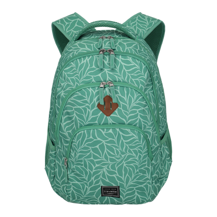 Travelite Basics plecak Melange 15 cali Zielony nadruk