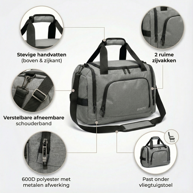 ByMetz 40 x 30 x 20 Reistas Transavia, Ryanair & Corendon Met Koffersleeve