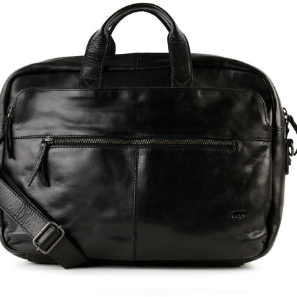 Bear Design Laptoptas 'Dubbele Rits Jamie' 15 Inch Black