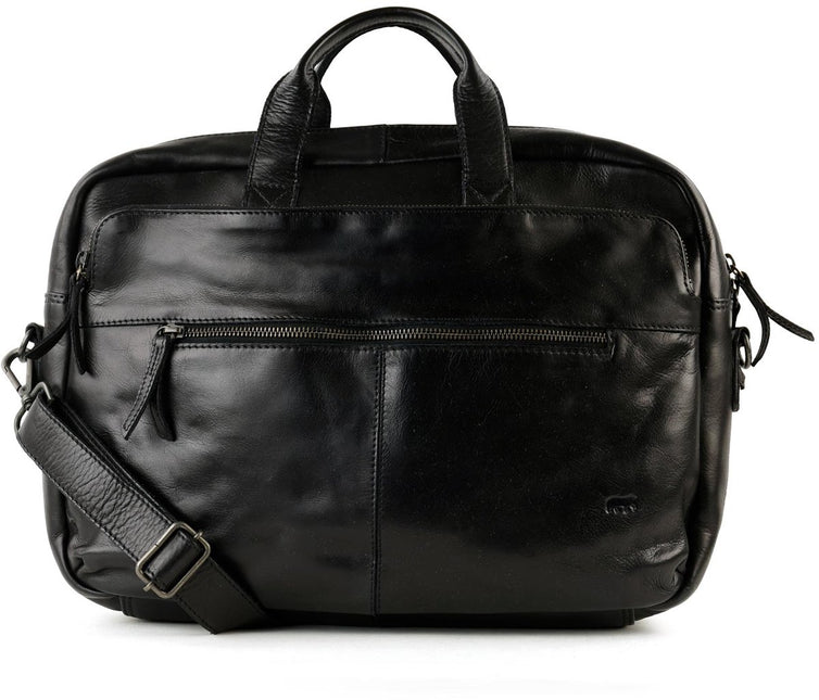 Bear Design Laptoptas 'Dubbele Rits Jamie' 15 Inch Black