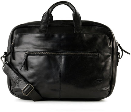 Bear Design Laptoptas 'Dubbele Rits Jamie' 15 Inch Black