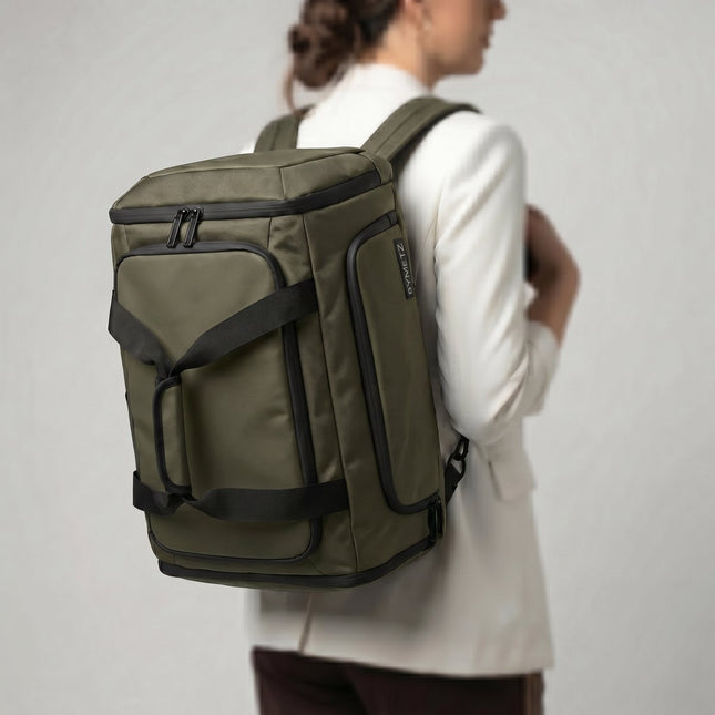 45x36x20 Handbagage Reistas – 3-in-1 Rugzak & Schoudertas – EasyJet – ByMetz® Olive Green