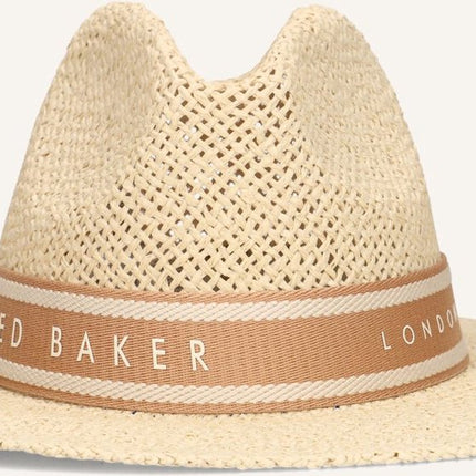 Ted Baker Clairie Fedora i konsthalm, hatt Krämvit