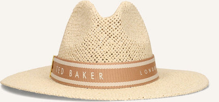 Ted Baker Clairie Fedora i konsthalm, hatt Krämvit