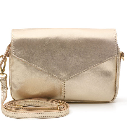 Chabo Bags Rio Romy Metallic Schoudertas Light Gold