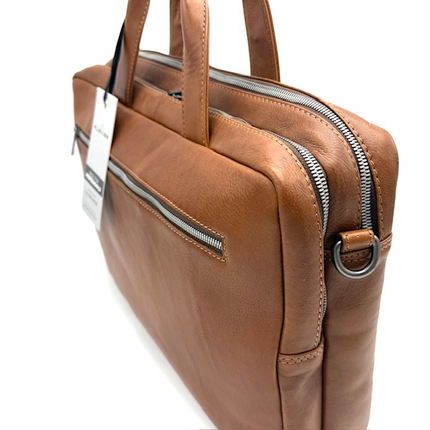 Plevier Jimmy Laptoptas 16 Inch Cognac