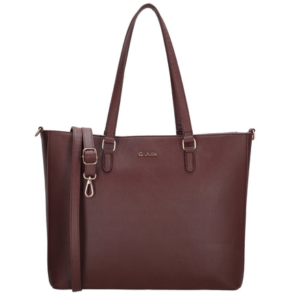 Charm London Birmingham Shopper 15,6 tommer Guld lynlås Bordeaux