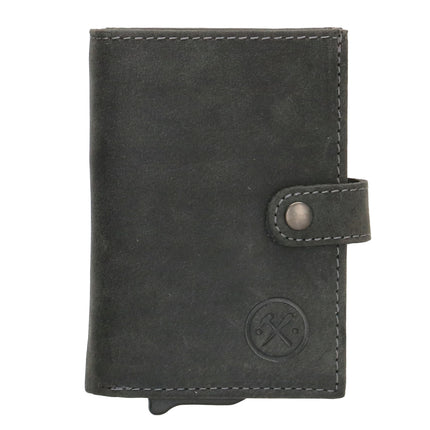 Hide & Stitches Kožené pouzdro na platební karty Idaho Safety Wallet 20026 Černá