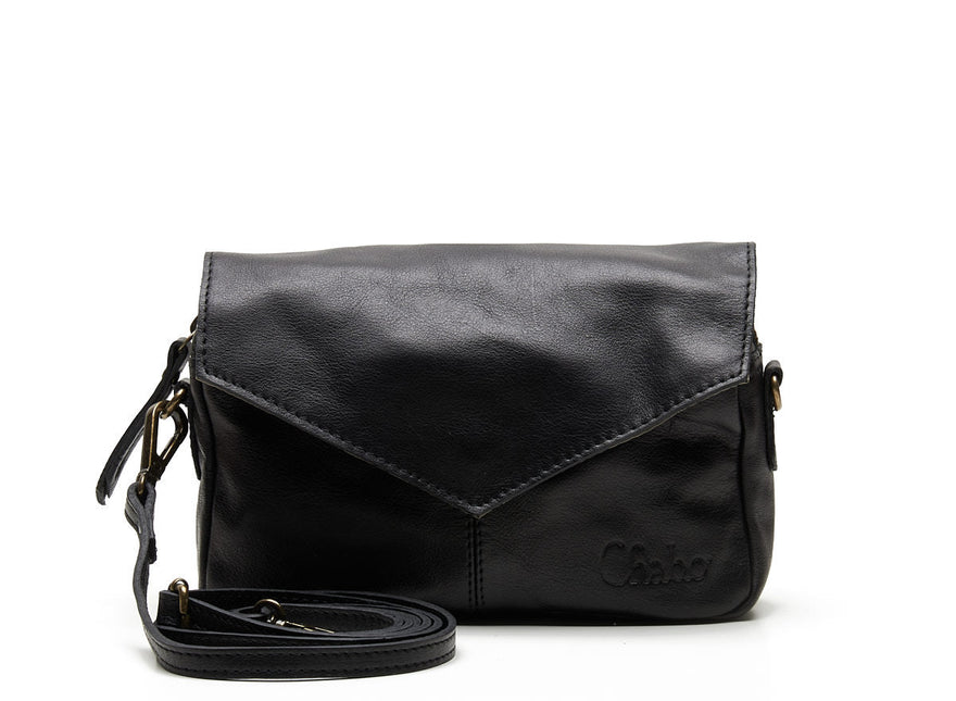 Mala de Ombro em Pele Chabo Bags Rio Romy Plain Preto